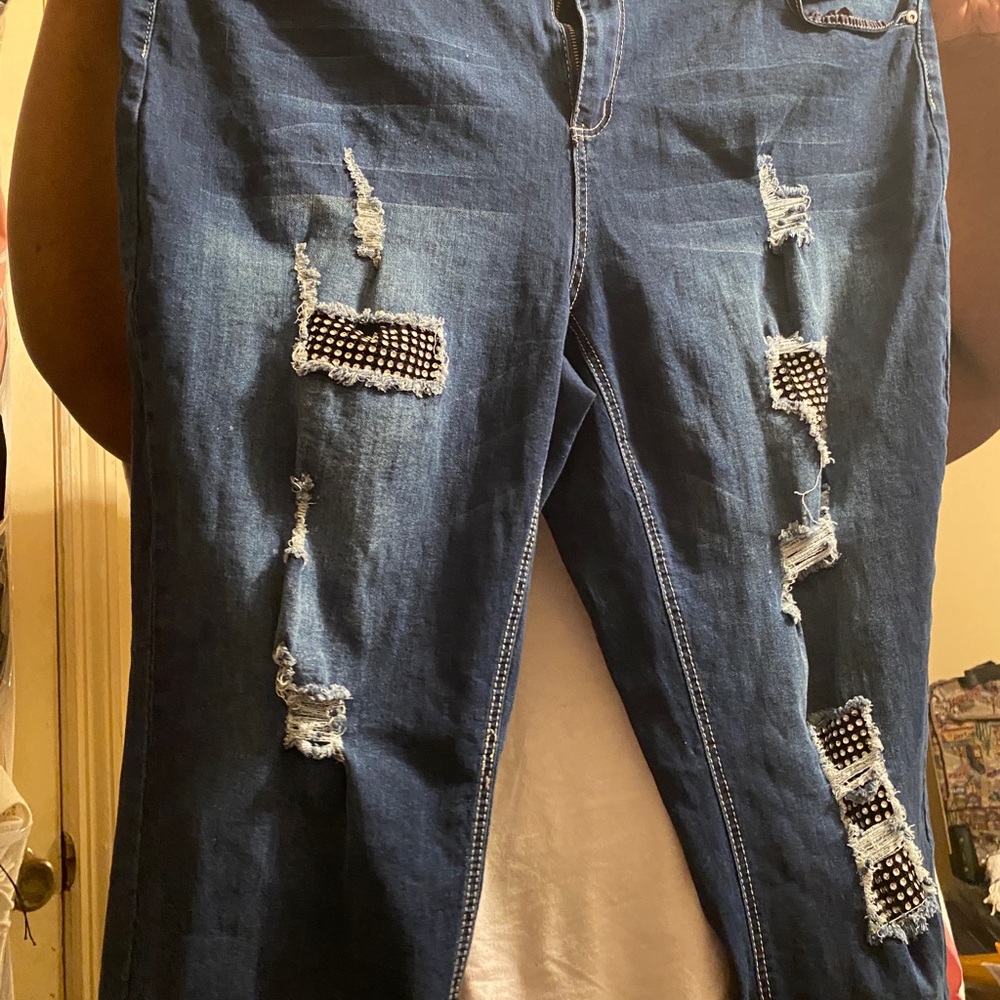 Denim ripped